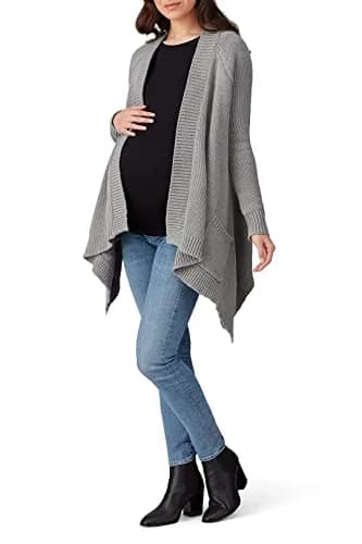 KF/KaufmanFranco Collective Grey Drape Cardigan Large | Open Front, Polyester Blend, Casual Style thumbnail 6