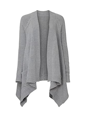 KF/KaufmanFranco Collective Grey Drape Cardigan Large | Open Front, Polyester Blend, Casual Style thumbnail 2