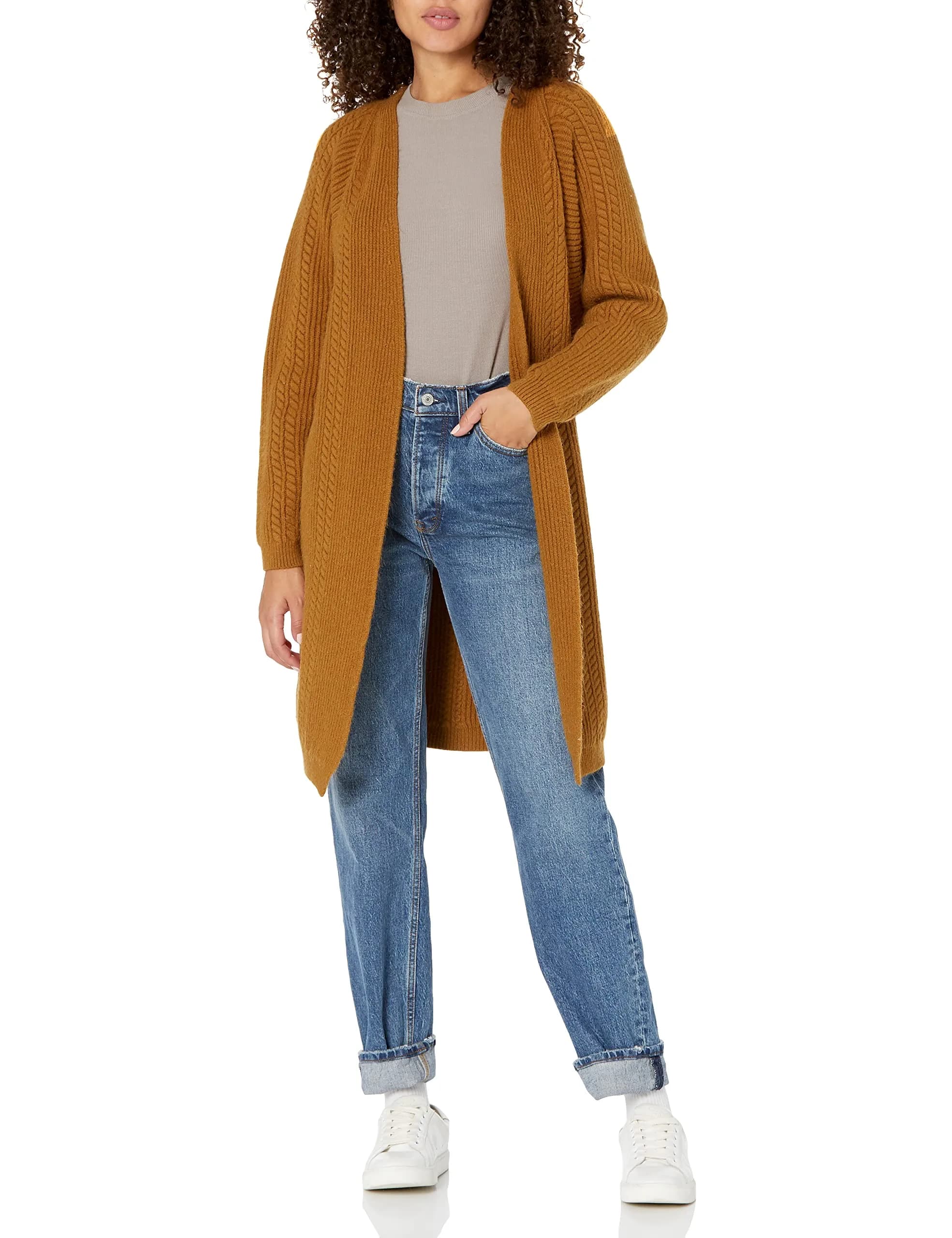 Heartloom Julien Cardigan Small | Cozy Fall Open-Front Sweater with Acrylic & Polyamide