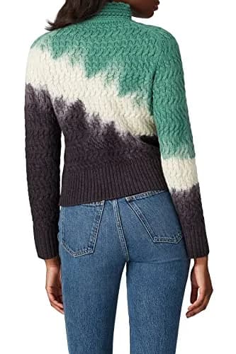 Ply-Knits Falkner Sweater Fitted Turtleneck in Multicolored | Unique Angular Dip-Dye Pattern (70-120 chars) thumbnail 4