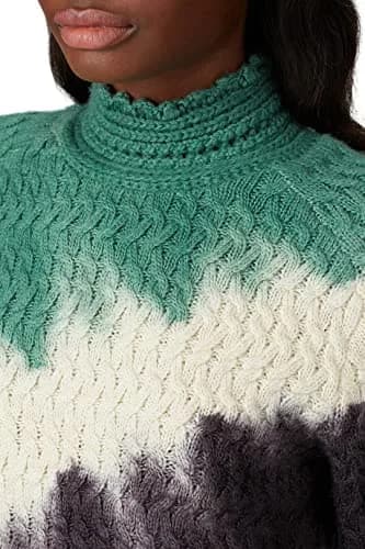 Ply-Knits Falkner Sweater Fitted Turtleneck in Multicolored | Unique Angular Dip-Dye Pattern (70-120 chars) thumbnail 5