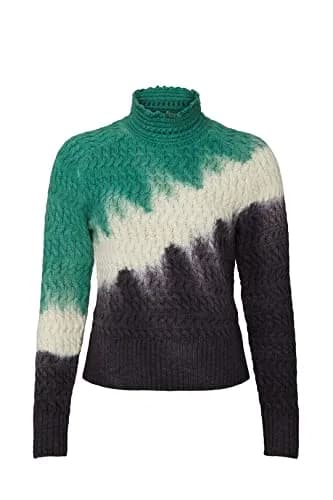 Ply-Knits Falkner Sweater Fitted Turtleneck in Multicolored | Unique Angular Dip-Dye Pattern (70-120 chars) thumbnail 2