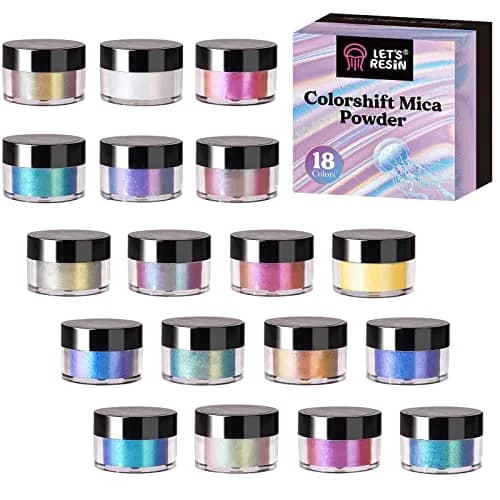 LET'S RESIN Chameleon Mica Powder Set | 18 Jars (3g/0.1oz each) Color Shift Pigment for Resin Crafts thumbnail 1
