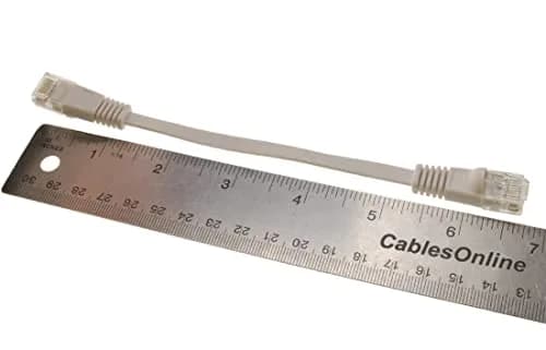 CablesOnline 5-Pack White 6-inch (15.24 cm) CAT6 UTP Ethernet Patch Cable | Flat Design, Bare Copper Wire thumbnail 3