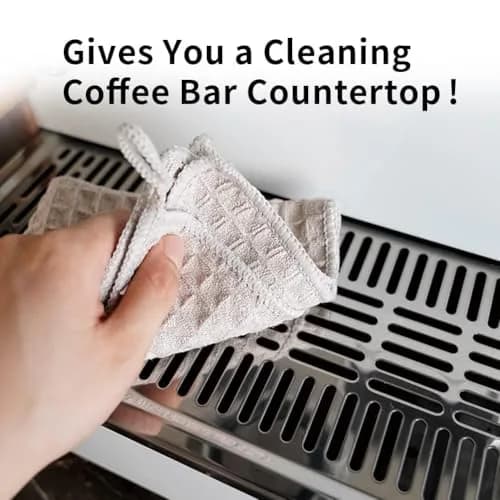 watchget Barista Microfiber Cloths 4 Pack (30cm x 30cm) | Waffle Weave for Espresso Machines & Counters thumbnail 5