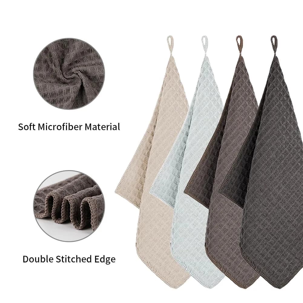 watchget Barista Microfiber Cloths 4 Pack (30cm x 30cm) | Waffle Weave for Espresso Machines & Counters - view 3