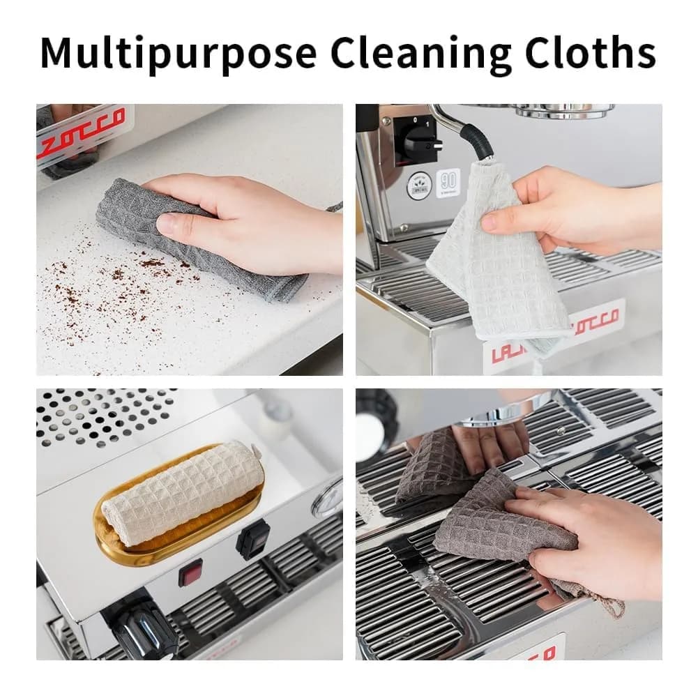 watchget Barista Microfiber Cloths 4 Pack (30cm x 30cm) | Waffle Weave for Espresso Machines & Counters - view 4