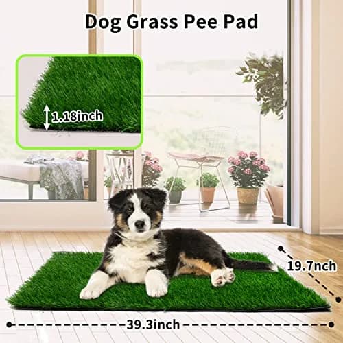 PICK FOR LIFE Artificial Grass Pad for Dogs Potty Training 100cm x 50cm (39.3x19.7in) | Fast-Drain & Easy Clean thumbnail 2
