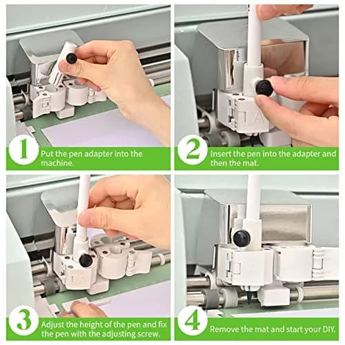 Hadwoer 4-Pack Pen Adapter Set Compatible with Cricut Explore and Maker | Expand Pen Use, Precise Height Adjustment thumbnail 5