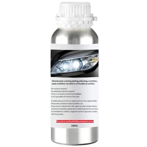 Pmbqifay Headlight Restoration Liquid 200ml | Restores Clarity, Increases Visibility & Safety thumbnail 1