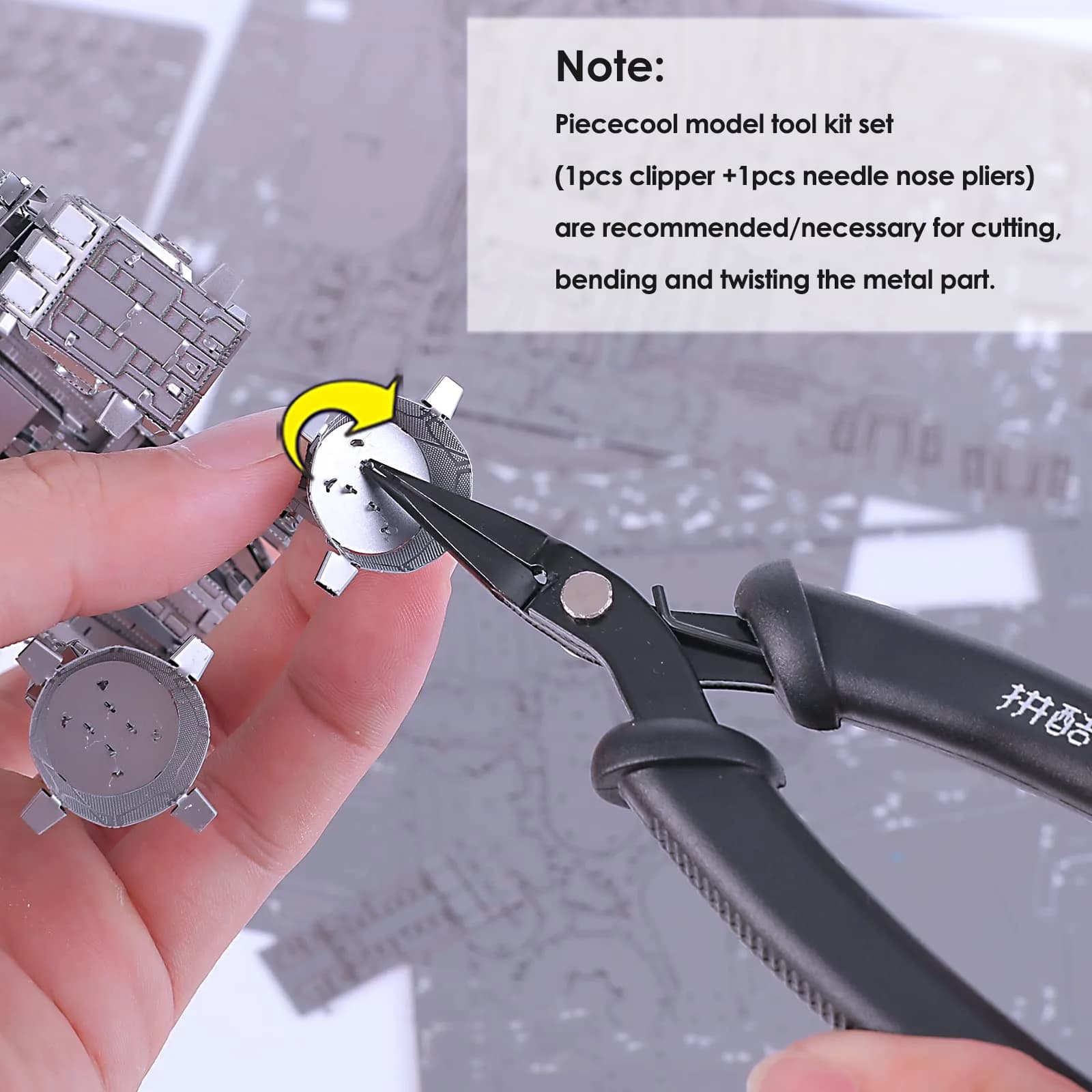 Piececool Professional Metal Model Tools Set - 2pcs Clipper & Needle Nose Pliers | For Metal Earth Kits - view 5