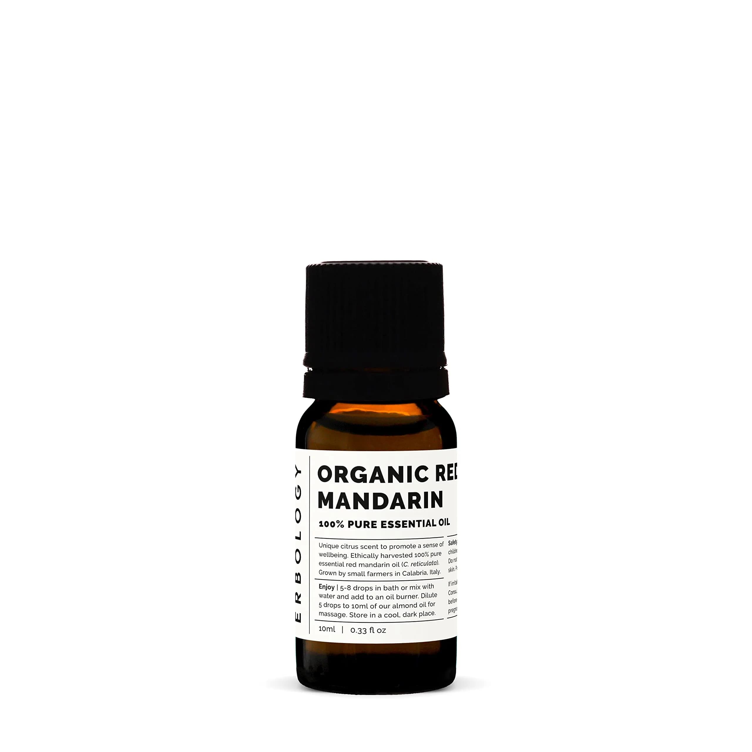 Erbology Red Mandarin Essential Oil 0.34 Fl Oz | Calming & Rejuvenating, Organic, Small Batch — Red Mandarin