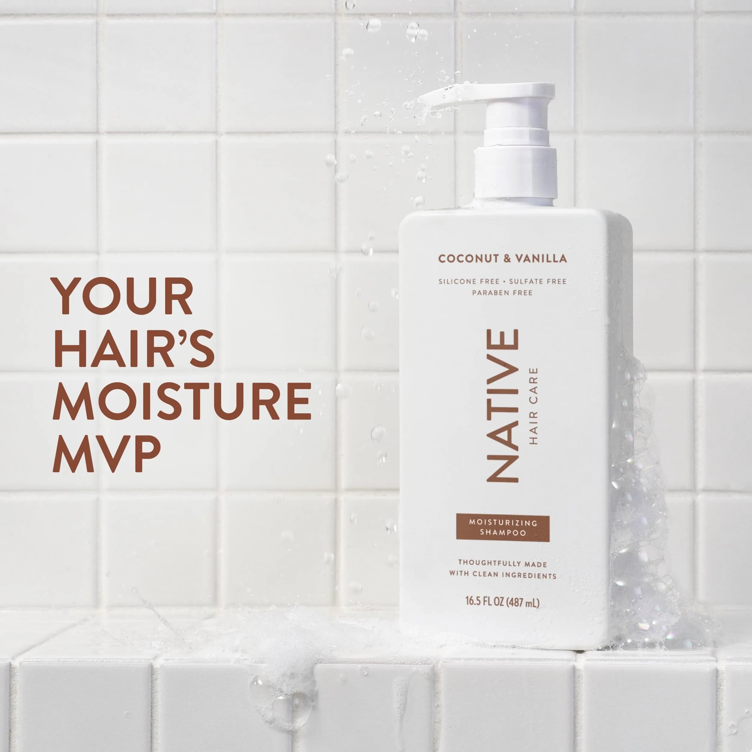 Native Coconut & Vanilla Shampoo and Conditioner Set, 490ml (16.5 fl oz) each | Hydrates and Nourishes Dry Hair - view 2