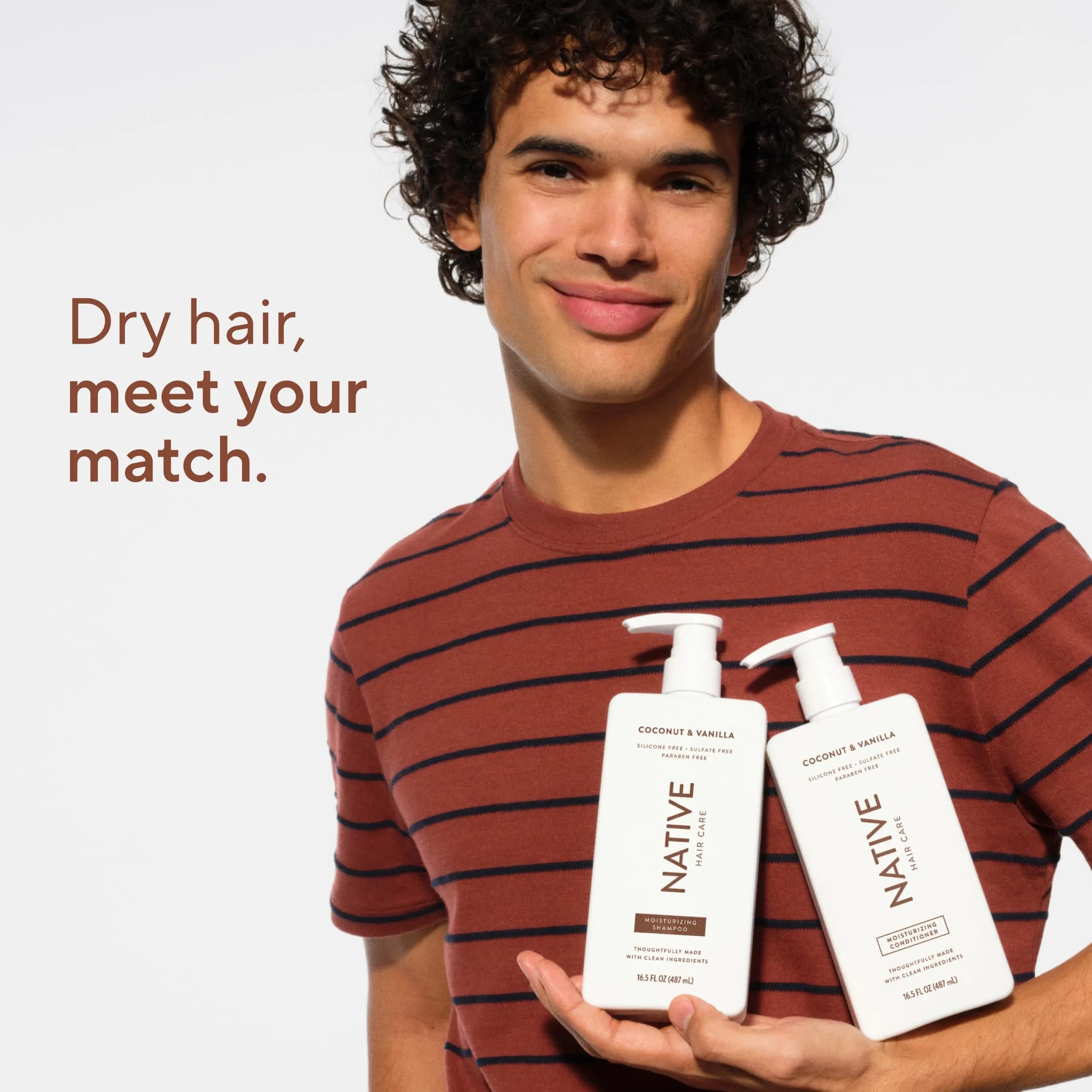 Native Coconut & Vanilla Shampoo and Conditioner Set, 490ml | Strengthens Hair Against Damage - view 6