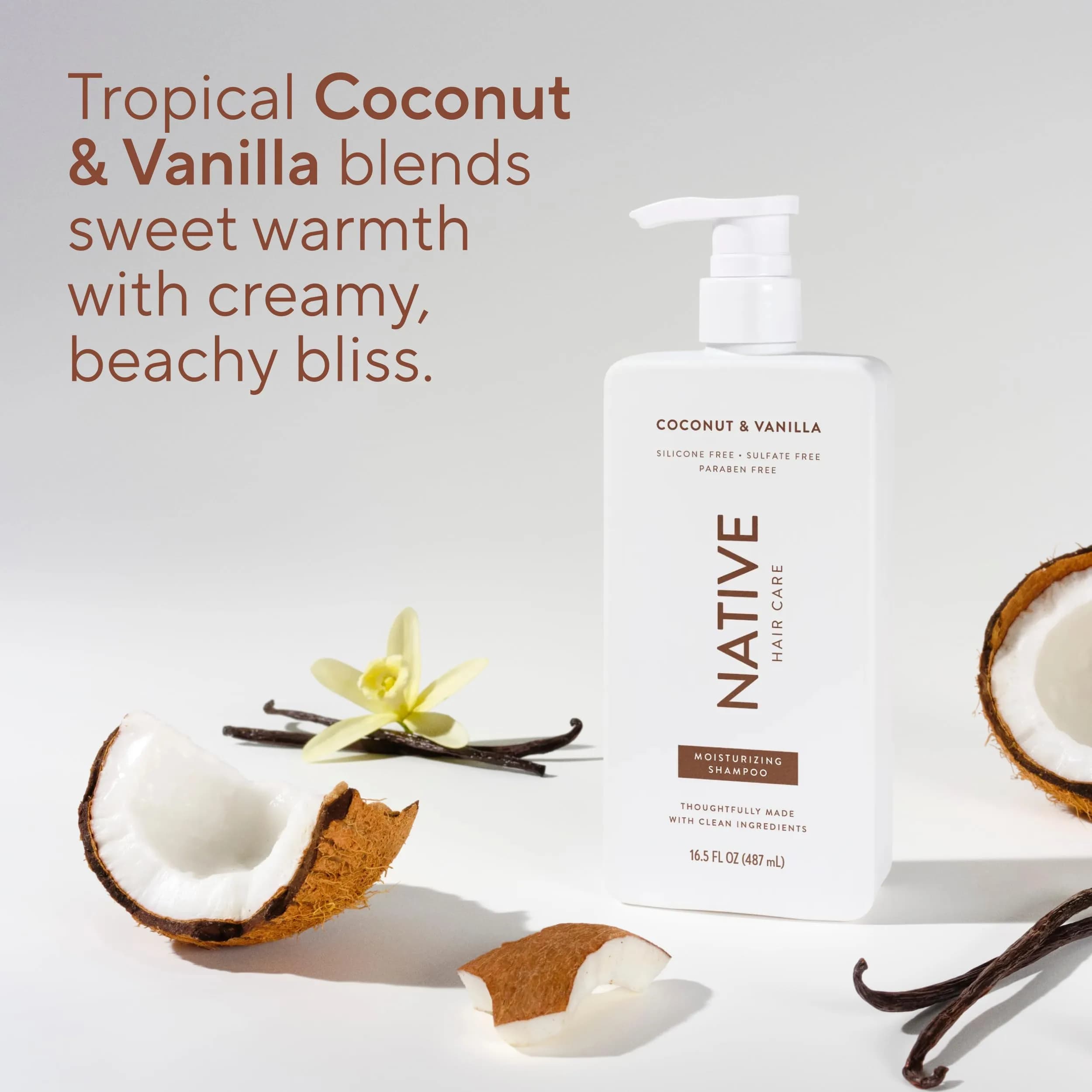 Native Coconut & Vanilla Shampoo and Conditioner Set, 490ml (16.5 fl oz) each | Hydrates and Nourishes Dry Hair - view 9