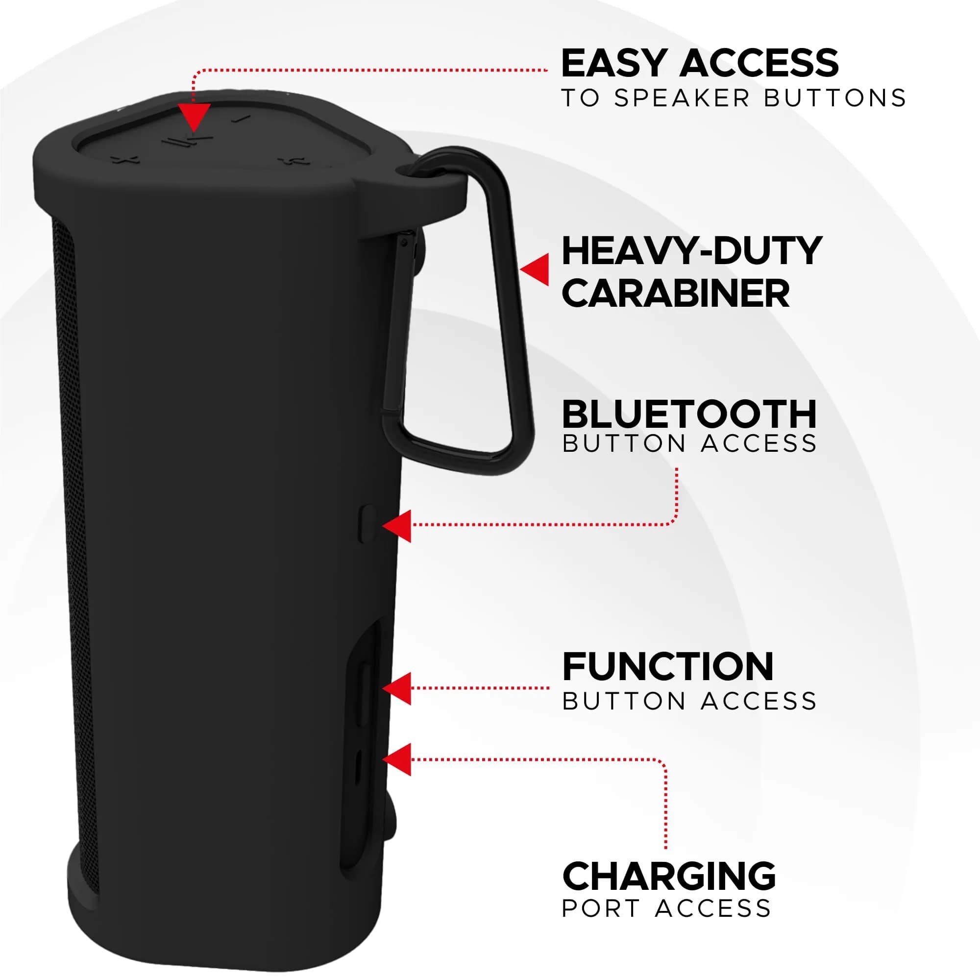 Sound Bass Heavy Duty Protective Carrying Case for Sonos Roam 2 | Black, 18cm (7in) Length - view 7
