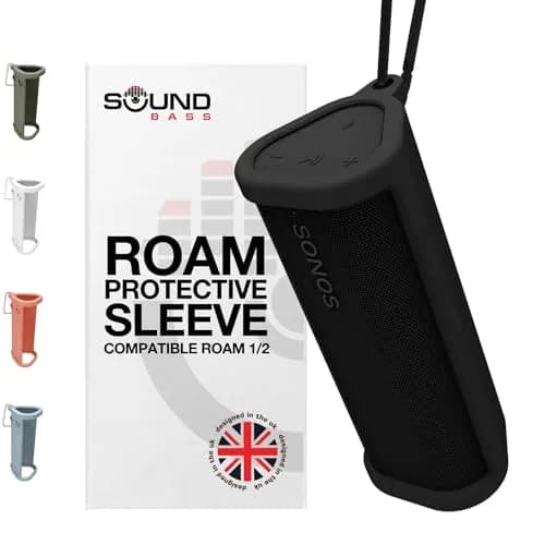 Sound Bass Heavy Duty Protective Carrying Case for Sonos Roam 2 | Black, 18cm (7in) Length thumbnail 1