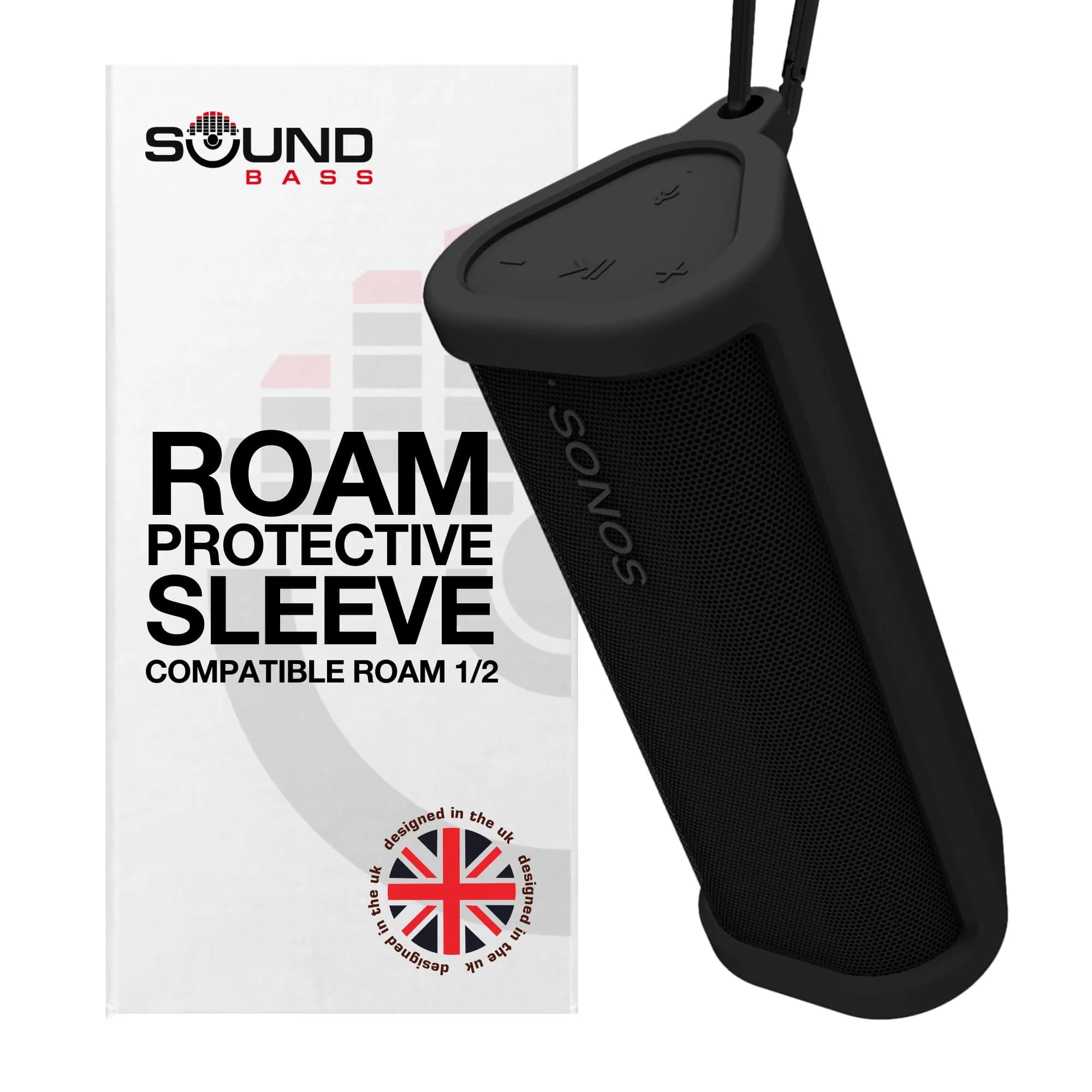 Sound Bass Heavy Duty Protective Carrying Case for Sonos Roam 2 | Black, 18cm (7in) Length - view 8