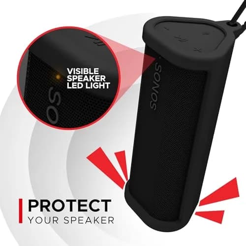 Sound Bass Heavy Duty Protective Carrying Case for Sonos Roam 2 | Black, 18cm (7in) Length thumbnail 2