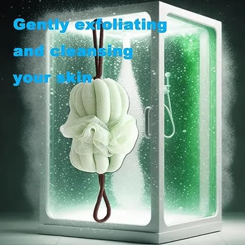 GXBTOPGO Large 85g Green Bath Loofah Sponge for Men & Women | Gentle Exfoliation & Spa Feel thumbnail 4