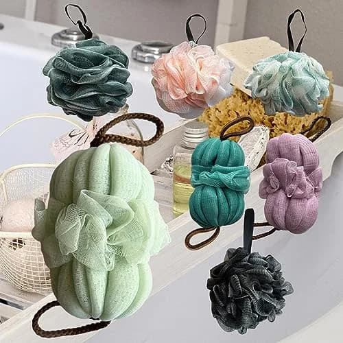 GXBTOPGO Large 85g Green Bath Loofah Sponge for Men & Women | Gentle Exfoliation & Spa Feel thumbnail 6