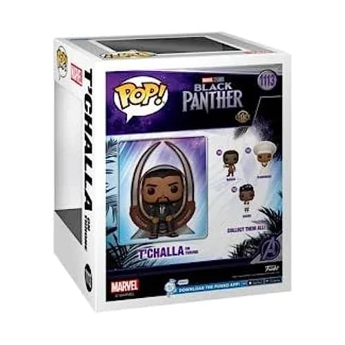 Funko Pop! Deluxe Marvel: Black Panther S1 - T'Challa on Throne Vinyl Figure | Special Edition, 1 Count, Vinyl Collectible thumbnail 4