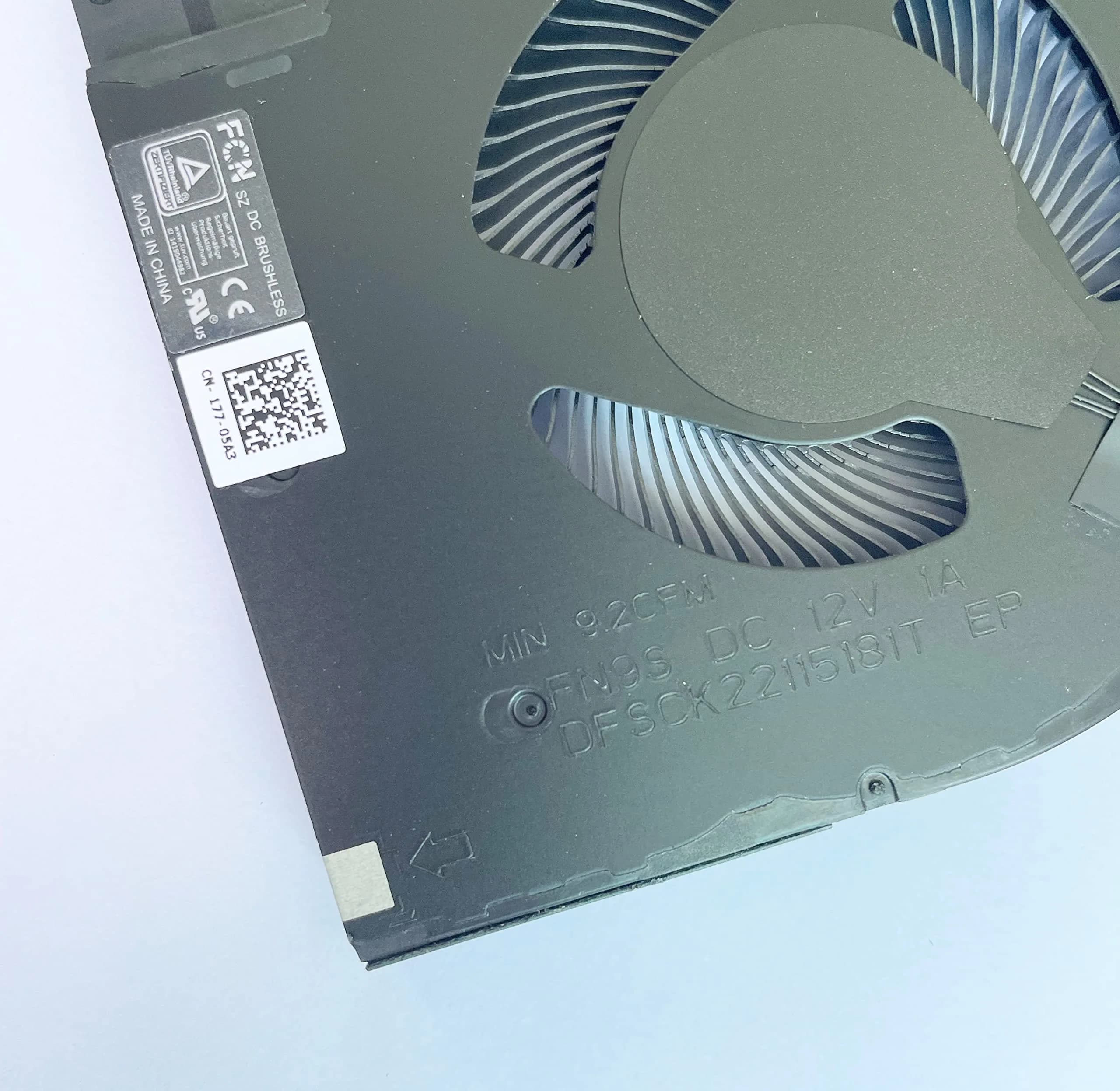 Fleshy Leaf CPU+GPU Cooling Fan for Dell G15 5510 5511 5515 RTX3060 RTX3050 | 9.2 CFM Airflow - view 7