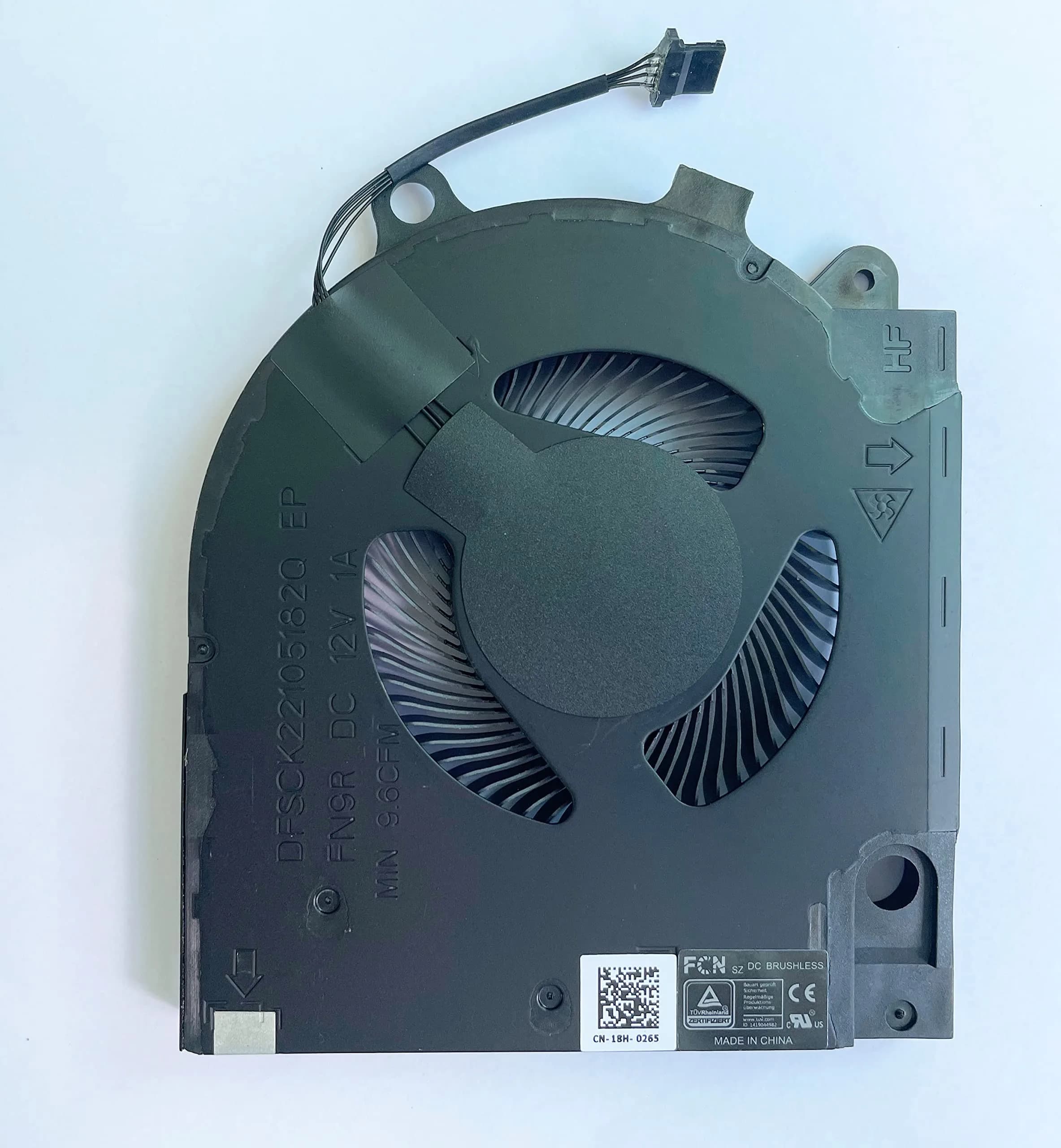 Fleshy Leaf CPU+GPU Cooling Fan for Dell G15 5510 5511 5515 RTX3060 RTX3050 | 9.2 CFM Airflow - view 3
