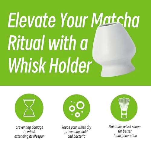 TEANAGOO Matcha Whisk Set, Bamboo Matcha Whisk (Chasen), 4 Pcs, 100 Prongs | Traditional Matcha Accessory thumbnail 5