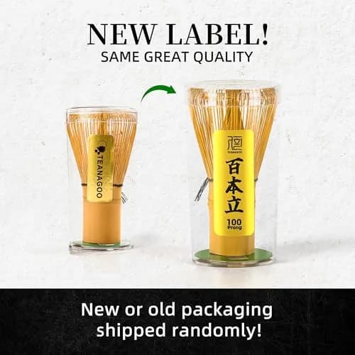 TEANAGOO Matcha Whisk Set, Bamboo Matcha Whisk (Chasen), 4 Pcs, 100 Prongs | Traditional Matcha Accessory thumbnail 8