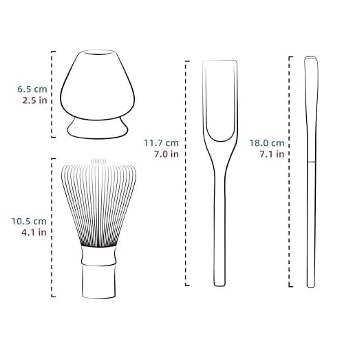 TEANAGOO Matcha Whisk Set, Bamboo Matcha Whisk (Chasen), 4 Pcs | Traditional Starter Matcha Kit with Scoop & Holder thumbnail 8