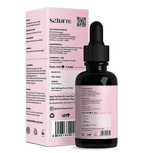 Saturn by GHC Anti Aging Face Serum 30ml (1 Fl Oz) | Powered by Niacinamide, Retinol, Vitamin C for Wrinkles & Dullness thumbnail 5