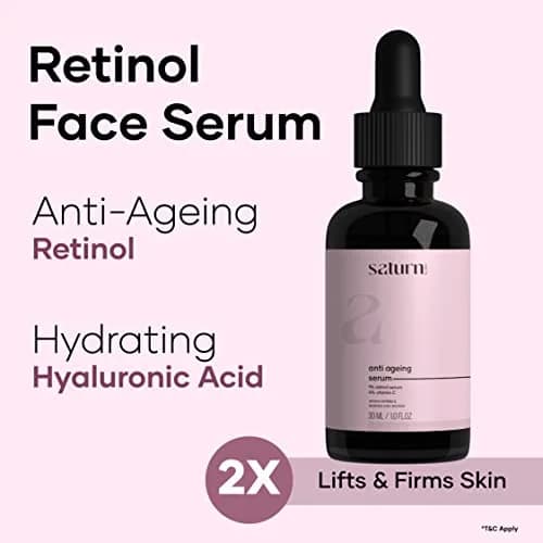 Saturn by GHC Anti Aging Face Serum 30ml (1 Fl Oz) | Powered by Niacinamide, Retinol, Vitamin C for Wrinkles & Dullness thumbnail 6