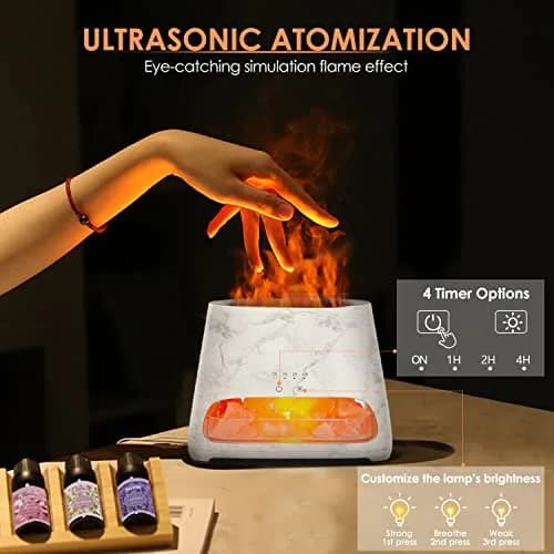 SALKING 2-in-1 Ultrasonic Aroma Diffuser & Himalayan Salt Lamp | Silent, Auto Shut-Off, 150ml thumbnail 4