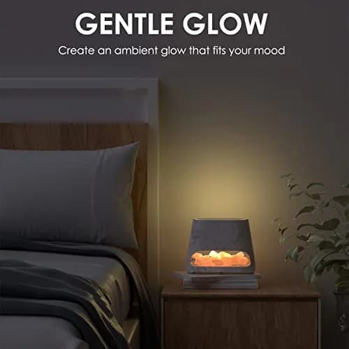 SALKING 2-in-1 Ultrasonic Aroma Diffuser & Himalayan Salt Lamp | Silent, Auto Shut-Off, 150ml thumbnail 5