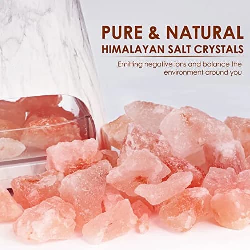 SALKING 2-in-1 Ultrasonic Aroma Diffuser & Himalayan Salt Lamp | Silent, Auto Shut-Off, 150ml thumbnail 2