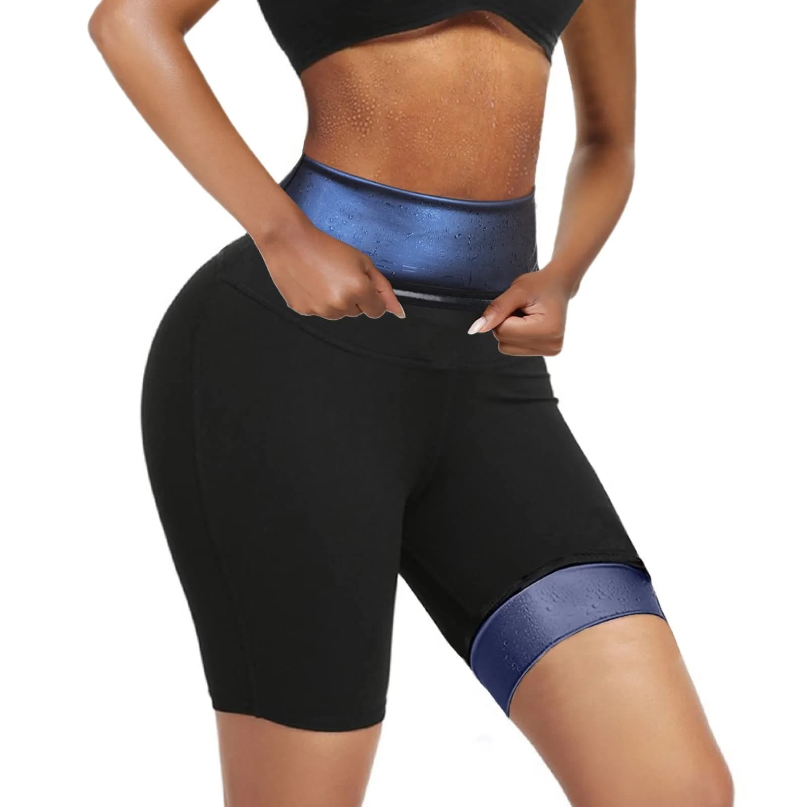 huiming Sauna Sweat Shorts for Women Slimming Compression Workout Thermo Waist Trainer Slimming Leggings Pants Body Shaper | Burn Fat & Shape Waist