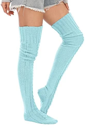 Leoparts Women's Cable Knitted Thigh High Boot Socks Extra Long Winter Stockings Over Knee Leg Warmers | Versatile, Cozy & Stylish (70-120 chars) thumbnail 4