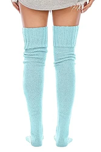 Leoparts Women's Cable Knitted Thigh High Boot Socks Extra Long Winter Stockings Over Knee Leg Warmers | Versatile, Cozy & Stylish (70-120 chars) thumbnail 3