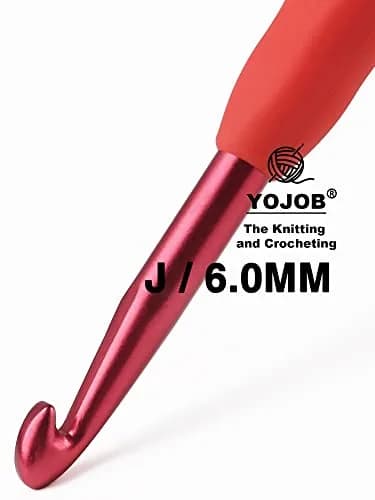 YOJOB Ergonomic Crochet Hooks Set (6mm, 6.5mm) | Smooth Aluminum for Beginners & Advanced thumbnail 6