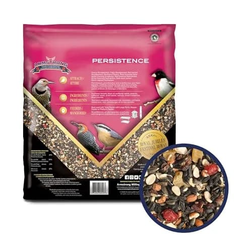 Armstrong Bird Food Royal Jubilee Persistence Blend, 4 Pounds | Premium Bird Seed for Nut & Fruit Lovers thumbnail 2