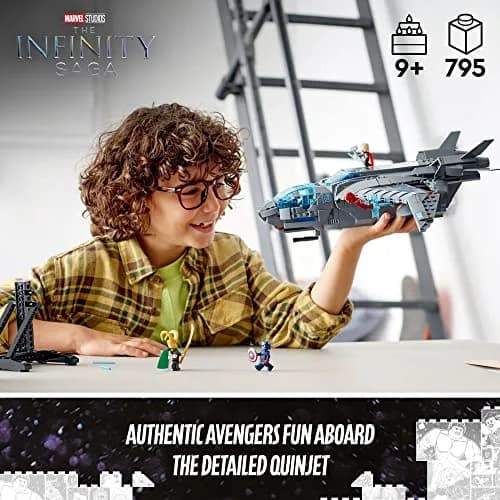LEGO Marvel The Avengers Quinjet 76248 | Spaceship Building Toy Set with Minifigures for Kids 9+ thumbnail 2
