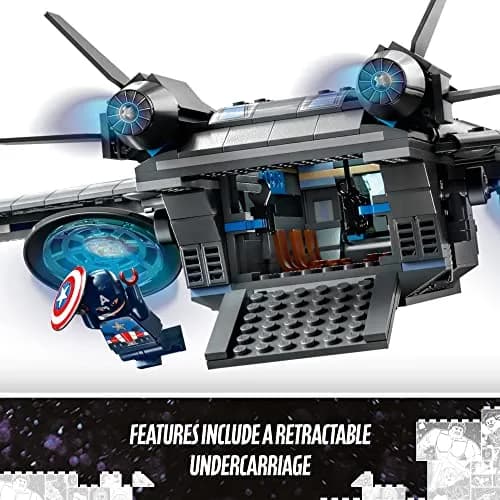 LEGO Marvel The Avengers Quinjet 76248 | Spaceship Building Toy Set with Minifigures for Kids 9+ thumbnail 3
