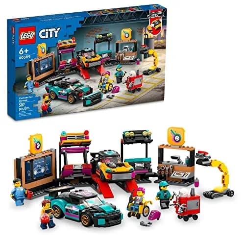 LEGO City Custom Car Garage 60389 | Build & Customize 2 Cars | Gift for Kids 6+ thumbnail 1