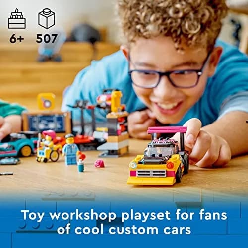 LEGO City Custom Car Garage 60389 | Build & Customize 2 Cars | Gift for Kids 6+ thumbnail 2