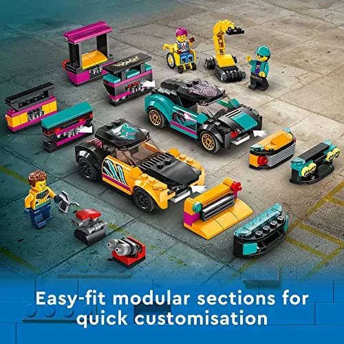 LEGO City Custom Car Garage 60389 | Build & Customize 2 Cars | Gift for Kids 6+ thumbnail 4