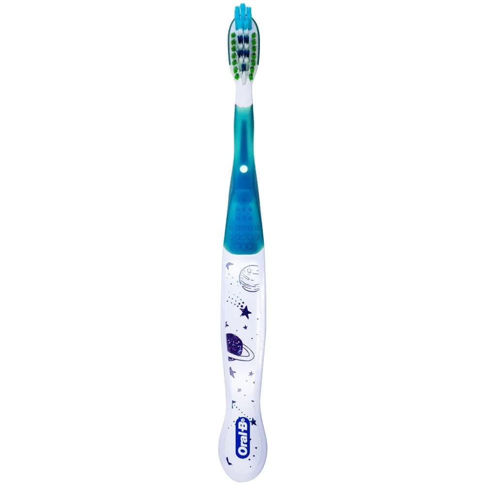Oral-B Pro-Health Junior CrossAction Galaxy Toothbrush, Ages 6+, Soft - Pack of 3 | Dentist Recommended Manual Toothbrush thumbnail 7