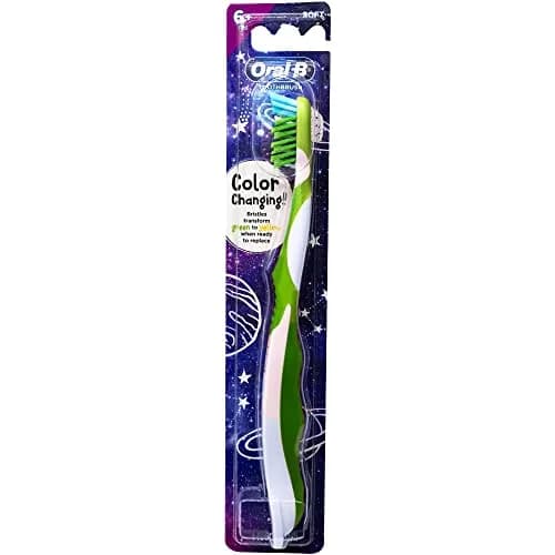 Oral-B Pro-Health Junior CrossAction Galaxy Toothbrush, Ages 6+, Soft - Pack of 6 | Cleans Gaps & Changing Teeth thumbnail 2