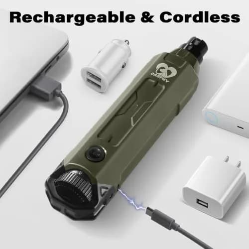 Casfuy Dog Nail Grinder 6-Speed Army Green | Super Quiet Rechargeable Pet Nail Trimmer thumbnail 6