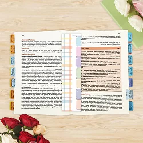 MVPswoo DSM-5-TR Index Tabs | Laminated, Page Numbers, 100 Tabs, Alignment Guide (110 characters) thumbnail 7